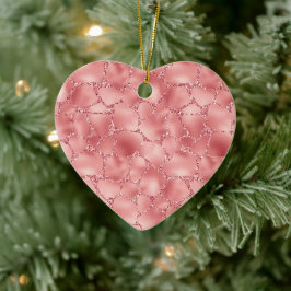 Skriv ut Girly Rosa Glitter Giraffe Julgransprydnad Keramik