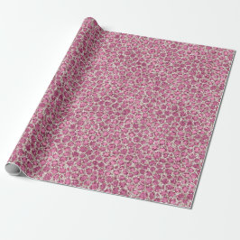 Skriv ut Girly Rosa Glitzy Glam Glitter Leopard Presentpapper