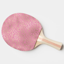 Skriv ut glam Leopard på Rosa Pingisracket