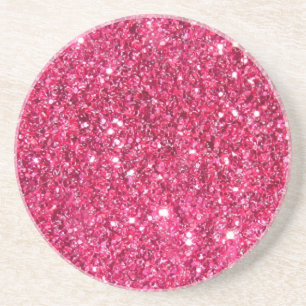 Skriv ut Glamor Shock rosa Glitter Underlägg Sandsten