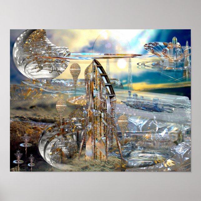 Skriv ut Glissade Station Poster (Framsidan)