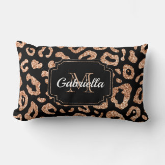 Skriv ut glitter Leopard Lumbarkudde