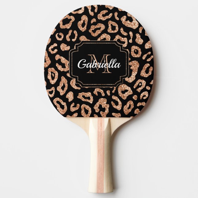 Skriv ut glitter Leopard Pingisracket (Framsidan)