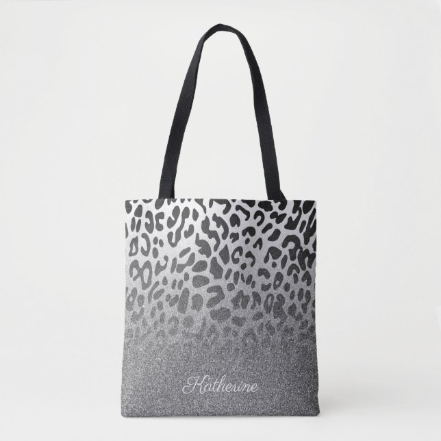Skriv ut glitter Leopard Tygkasse (Framsida)