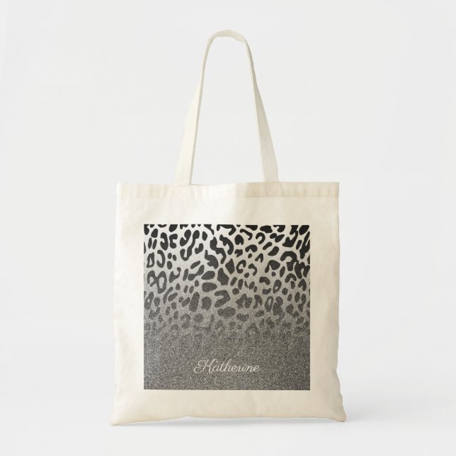 Skriv ut glitter Leopard Tygkasse (Framsidan)