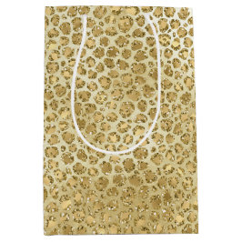 Skriv ut Glitzy Glam Guld Glitter Leopard