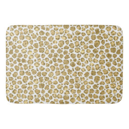 Skriv ut Glitzy Glam Guld Glitter Leopard Badrumsmatta