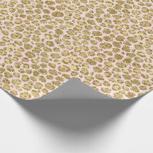 Skriv ut Glitzy Glam Guld Glitter Leopard