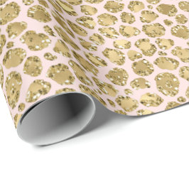 Skriv ut Glitzy Glam Guld Glitter Leopard Presentpapper