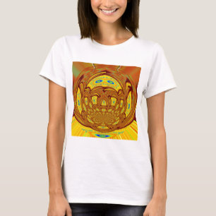 Skriv ut Golden Gult Baseball Glove Art T Shirt