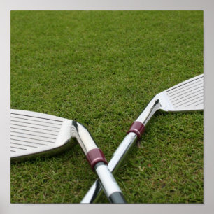 Skriv ut Golf-Klubbar Poster