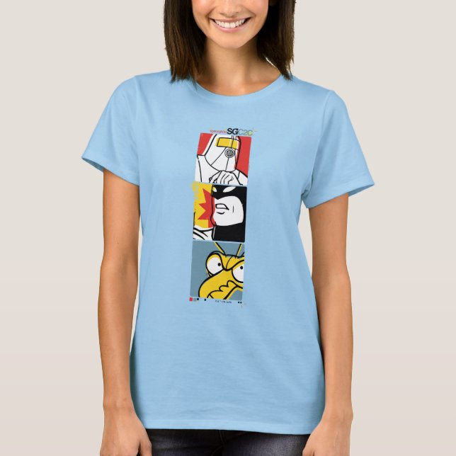 Skriv ut grafik för Ghost Cast-test för mellanrums T Shirt (Framsida)