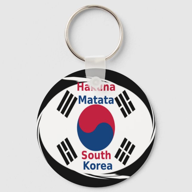 Skriv ut/grafik på Hakuna Matata Art i Sydkorea Nyckelring (Framsida)