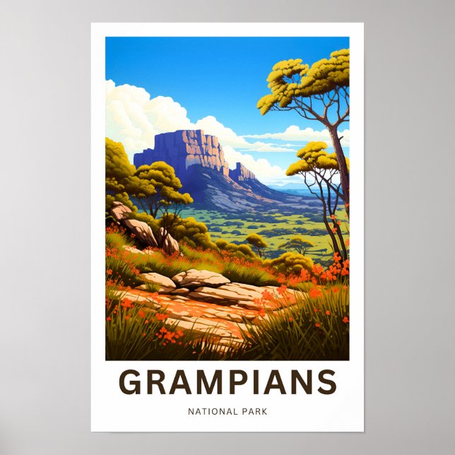 Skriv ut Grampians National Park Travel Poster (Framsidan)