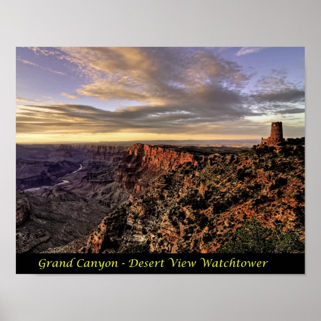Skriv ut - Grand Canyon - Desert View Watchorn Poster (Framsidan)