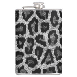 Skriv ut grått Black Leopard Animal Fickplunta