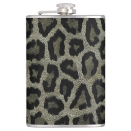 Skriv ut grått Black Leopard Animal Fickplunta