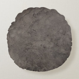 Skriv ut Grått-läder Rund Kudde