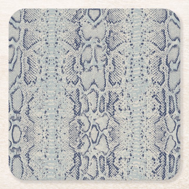 Skriv ut grått- och blåsnekskalsdjur underlägg papper kvadrat (Framsidan)