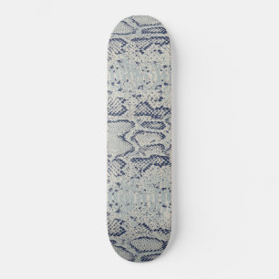 Skriv ut Grått Snake Skin Animal för coola Mini Skateboard Bräda 18,5 Cm