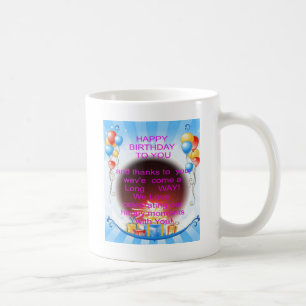 Skriv ut grattis på födelsedagen till dig kaffemugg