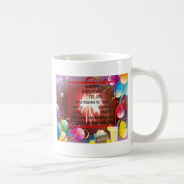 Skriv ut grattis på födelsedagen till USA:s teckni Kaffemugg (Höger)