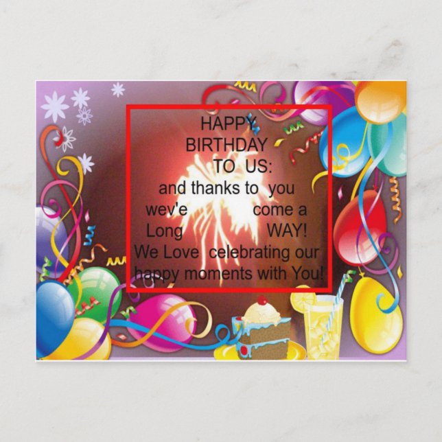 Skriv ut grattis på födelsedagen till USA:s teckni Vykort (Framsida)