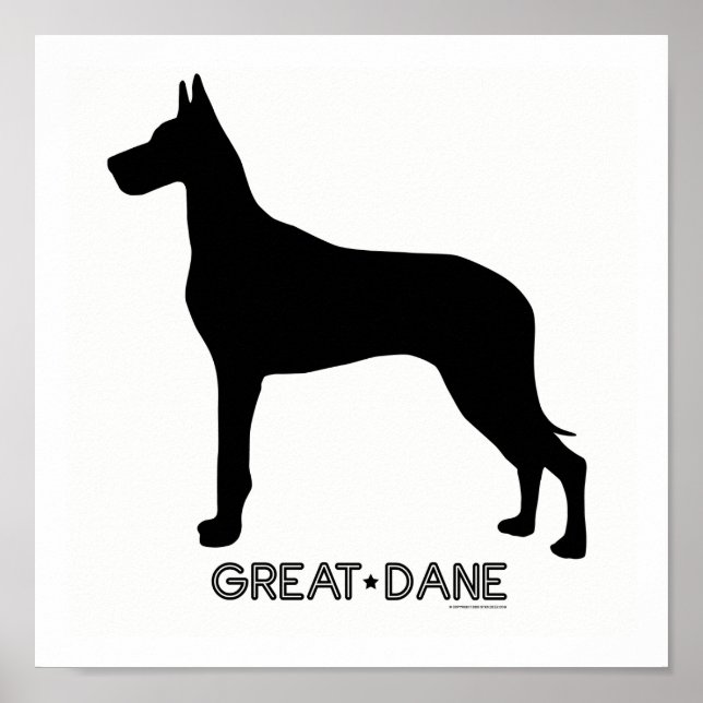 Skriv ut great dane poster (Framsidan)