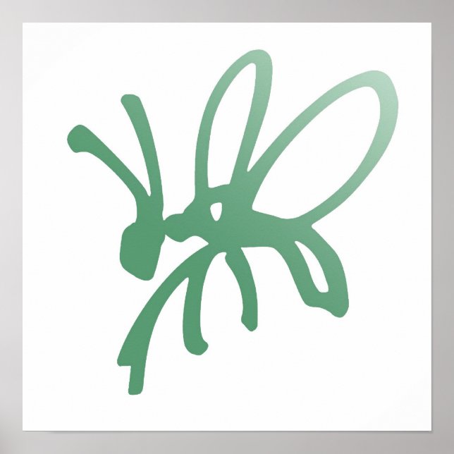 Skriv ut grönt Kryp Poster (Framsidan)