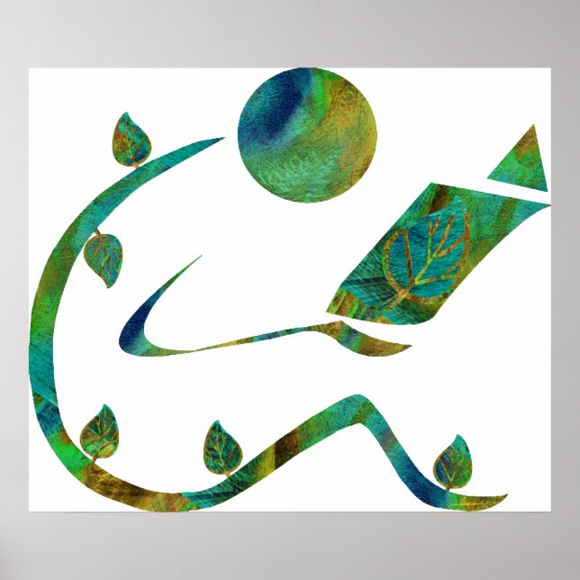 Skriv ut grönt Reader Poster (Framsidan)