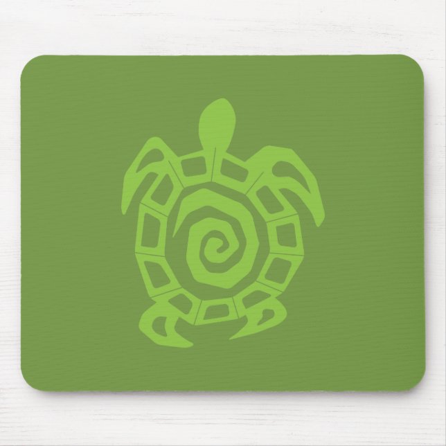 Skriv ut Grönten Turtle Musmatta (Framsidan)