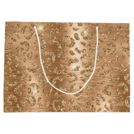 Skriv ut guld Glam Glitter Leopard