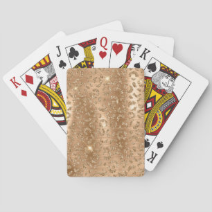 Skriv ut guld Glam Glitter Leopard Casinokort