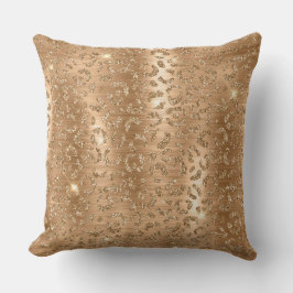 Skriv ut guld Glam Glitter Leopard Kudde
