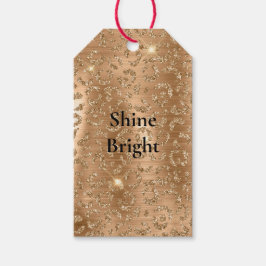 Skriv ut guld Glam Glitter Leopard Presentetikett