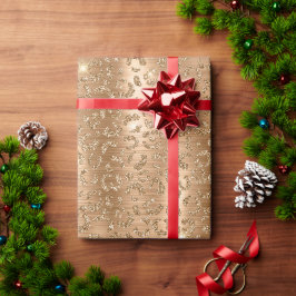 Skriv ut guld Glam Glitter Leopard Presentpapper