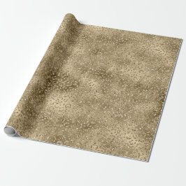 Skriv ut guld Glam Glitzy Glitter Leopard Presentpapper