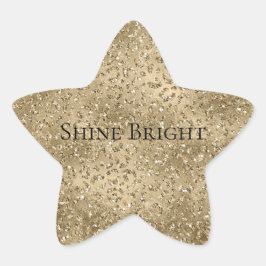 Skriv ut guld Glam Glitzy Glitter Leopard Stjärnformat Klistermärke
