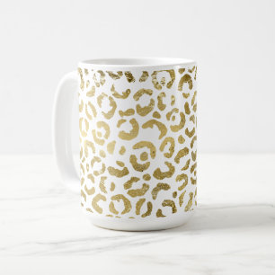 Skriv ut guld Glam Leopard Kaffemugg