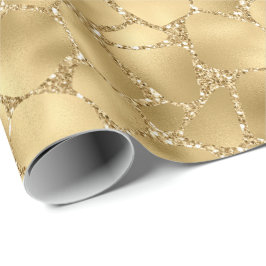 Skriv ut guld Glitter Giraffe Presentpapper