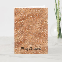 Skriv ut guld koppar Glitter Leopard Kort