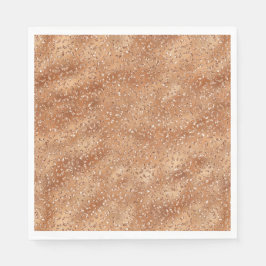 Skriv ut guld koppar Glitter Leopard Pappersservett