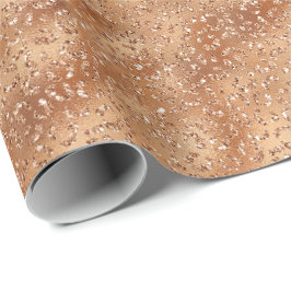 Skriv ut guld koppar Glitter Leopard Presentpapper
