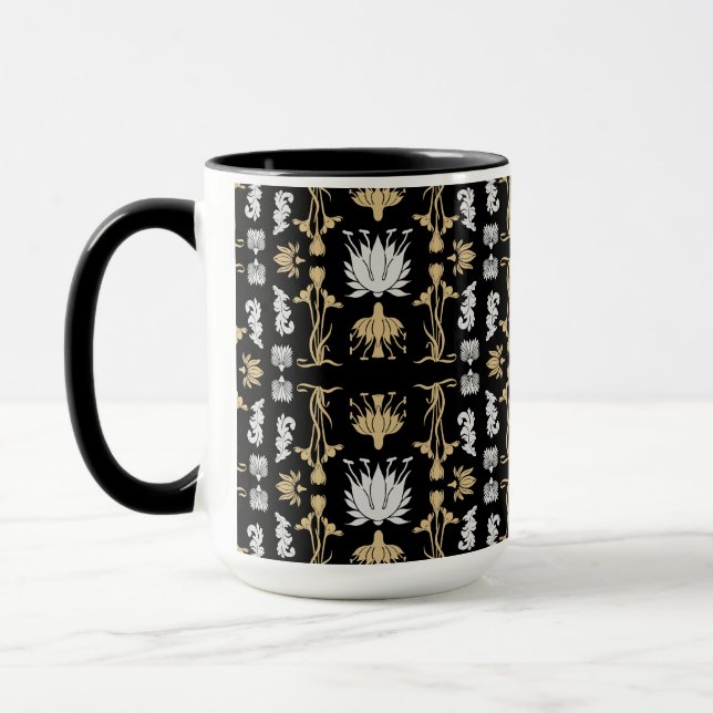 Skriv ut guld Retro Art nouveau Mugg (Vänster)