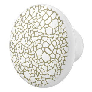 Skriv ut guld White Giraffe Knopp