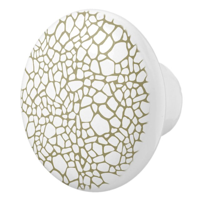 Skriv ut guld White Giraffe Knopp (Höger)