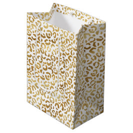 Skriv ut guld White Leopard