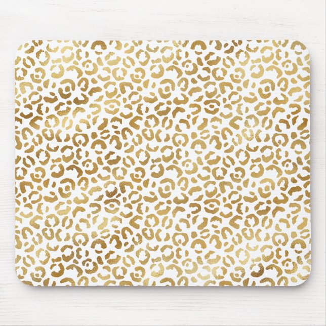 Skriv ut guld White Leopard            Musmatta (Framsidan)