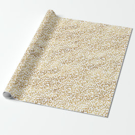 Skriv ut guld White Leopard        Presentpapper