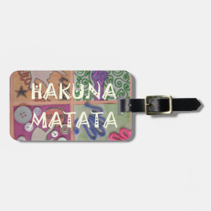 Skriv ut Hakuna Matata Hand Sign Art Bagagebricka